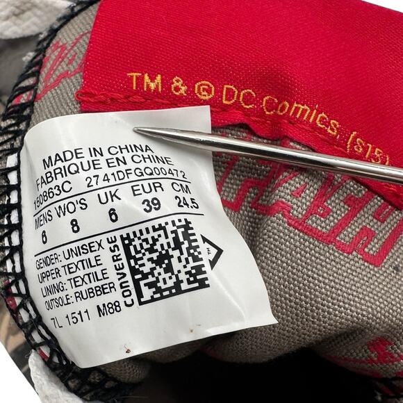 Converse Chuck Taylor All Star DC Comics The Flash Men's 6 Women's 8 High Top - Picture 7 of 14